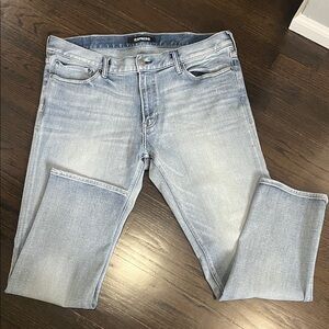 Express Men's Slim Jeans in Light Blue